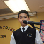 Student at microphone